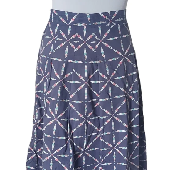 Seasalt Serene Womens Skirt UK Size 12 Blue with Synchronised Swimmers Pleated - Picture 5 of 8